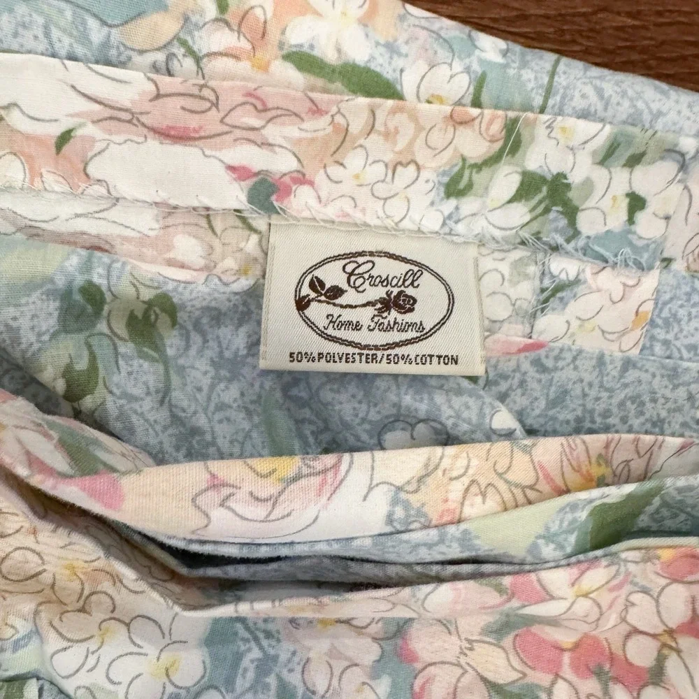 Vintage Croscill Tie Back‎ Drape Curtain 74 X 73 Floral Girly Classic Pink READ